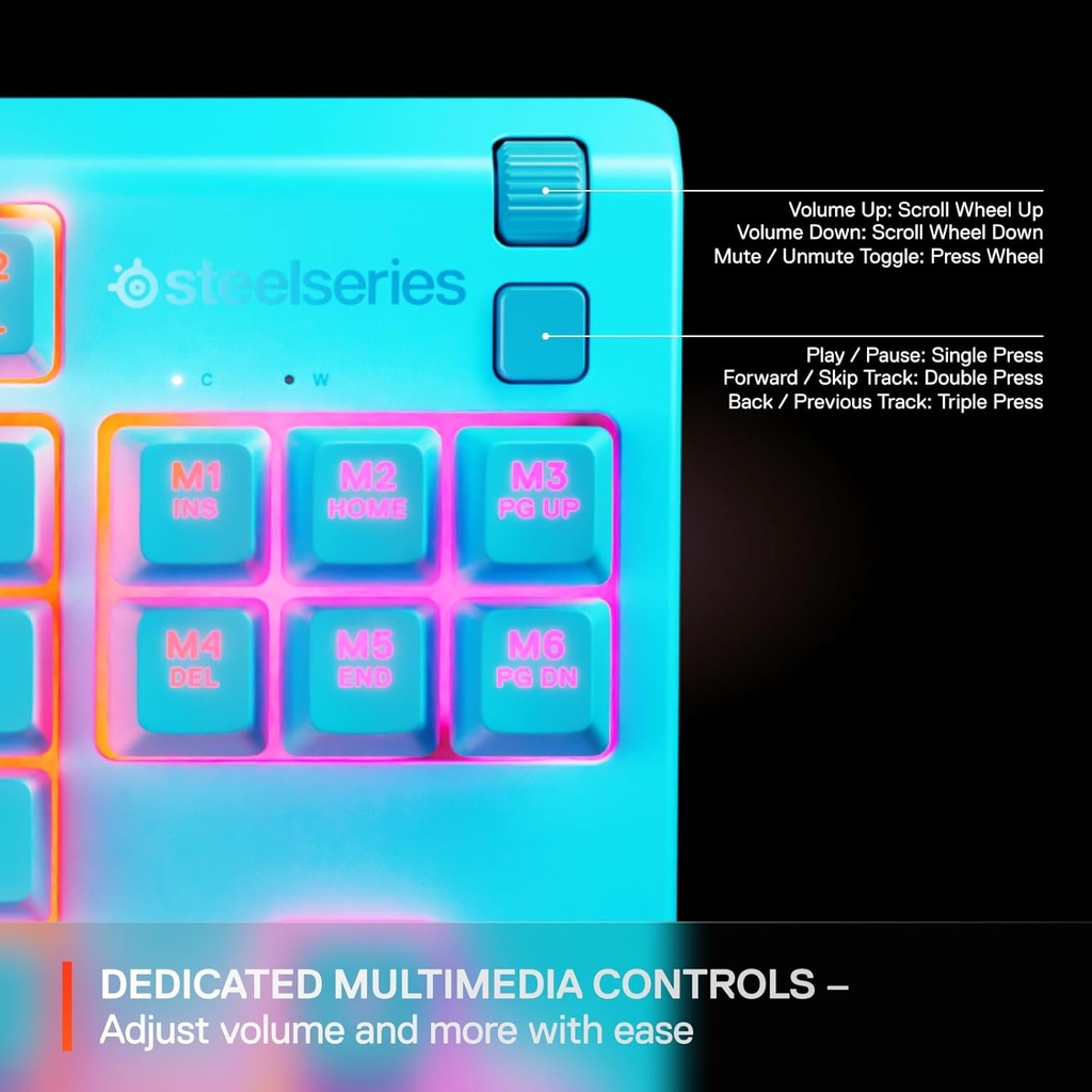 Teclado SteelSeries Apex 3 TKL RGB Aqua
