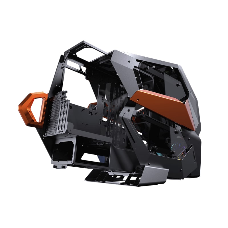 Case Gaming Cougar Conquer 2 Torre Completa Vidrio Templado ATX Negro-Naranja (Sin Fuente)