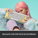 Logitech Pop Keys Teclado Inalámbrico en Español 2.4GHz y Bluetooth Purpura Daydream