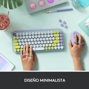 Logitech Pop Keys Teclado Inalámbrico en Español 2.4GHz y Bluetooth Purpura Daydream