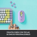 Logitech Pop Keys Teclado Inalámbrico en Español 2.4GHz y Bluetooth Purpura Daydream