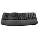 Logitech Wave Keys Teclado Ergonómico Inalámbrico USB en Español Negro