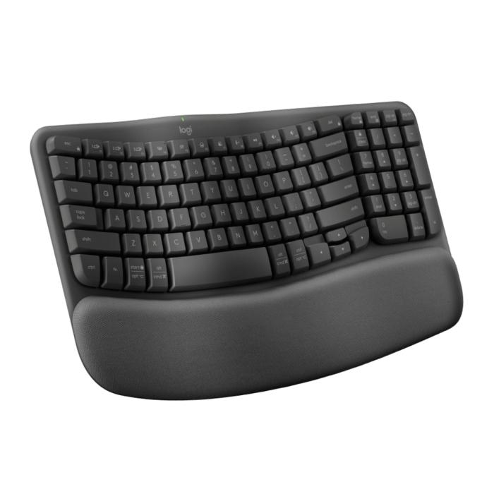 Logitech Wave Keys Teclado Ergonómico Inalámbrico USB en Español Negro