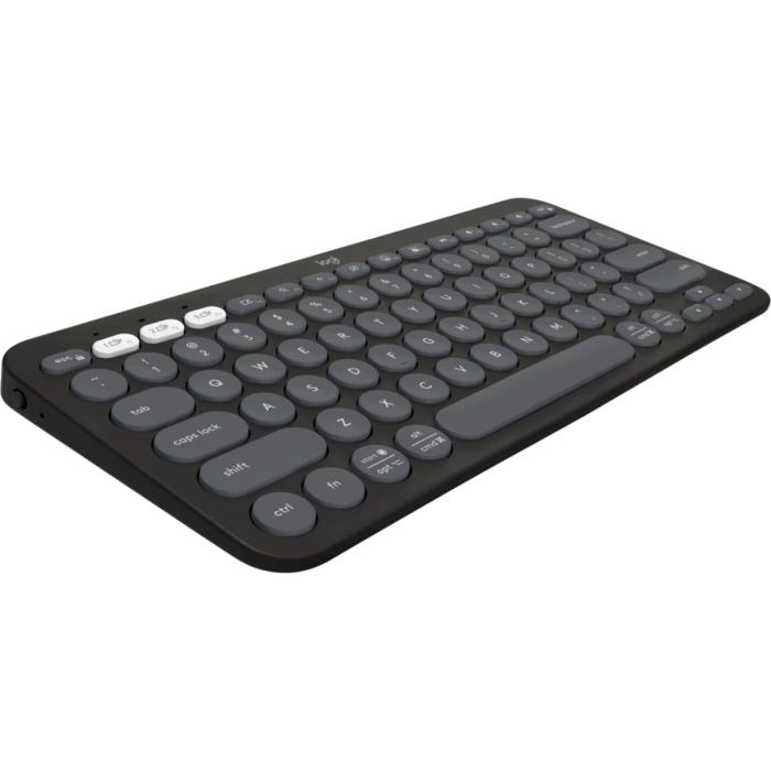 Teclado Logitech Pebbles Keys 2 Teclado Inalámbrico Bluetooth en Español - Negro Grafito
