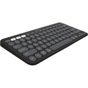 Teclado Logitech Pebbles Keys 2 Teclado Inalámbrico Bluetooth en Español - Negro Grafito