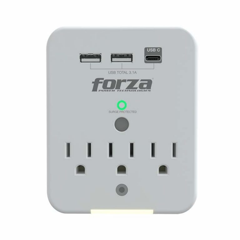 Protector contra Sobretensiones Forza FWT-331USBC 3 salidas