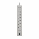 Forza Protector contra sobretensiones 1200J/1680W, 6 salidas 120V/240V Blanco
