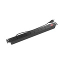 Nexxt Regleta para Montaje en Rack 9 Tomas 125VCA/15A Negro