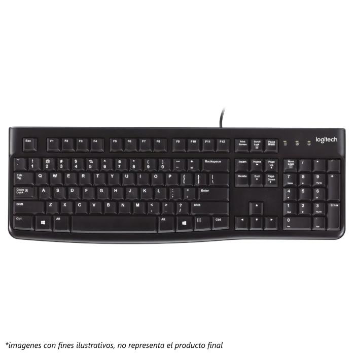 Teclado Logitech Teclado Alámbrico K120 Español USB Negro
