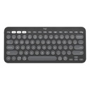 Teclado Logitech Pebbles Keys 2 Teclado Inalámbrico Bluetooth en Español - Negro Grafito
