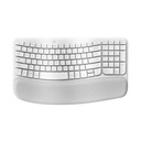 Logitech Wave Keys Teclado Ergonómico Inalámbrico USB en Español Blanco