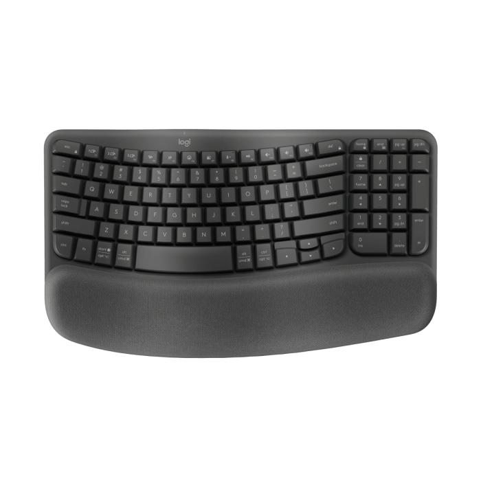 Logitech Wave Keys Teclado Ergonómico Inalámbrico USB en Español Negro