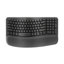 Logitech Wave Keys Teclado Ergonómico Inalámbrico USB en Español Negro