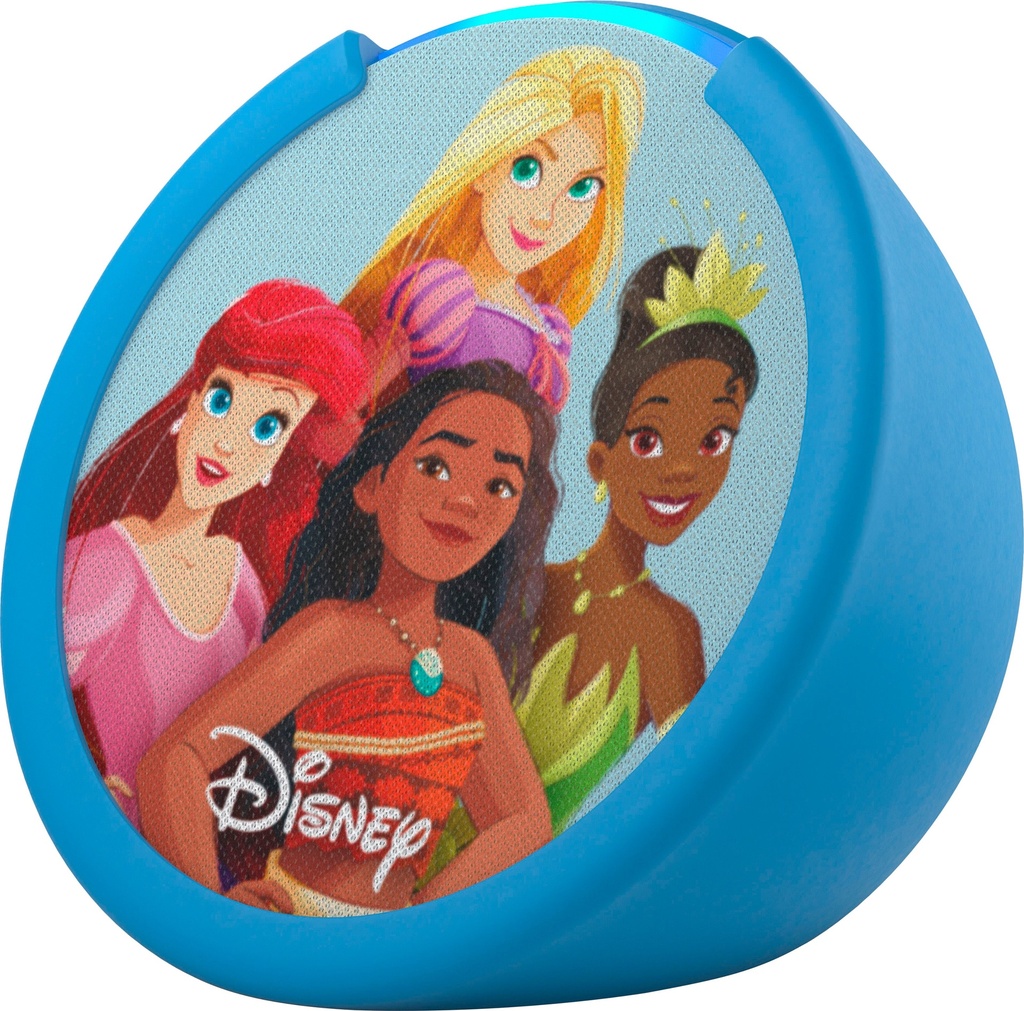 Bocina inteligente Amazon Echo Pop Kids con Alexa Edición Princesas Disney
