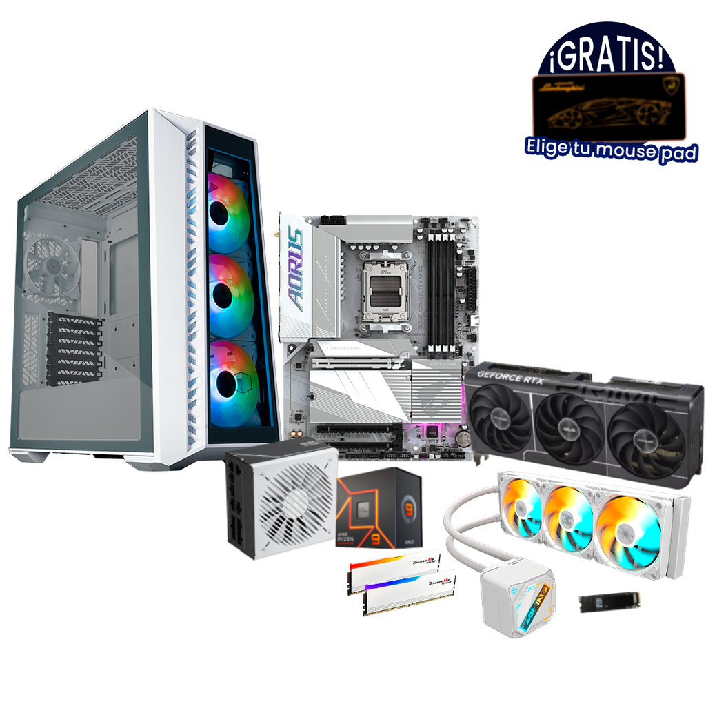 Pc Gamer Ryzen 9 7900X B650E Aorus RTX 5070 TI DDR5 4x16 NVMe 2TB 850W Gold Liquida 360mm 