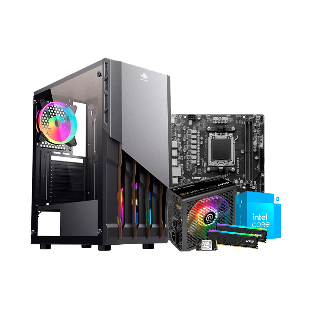 Pc Gamer i3 14100 H610M-G 650W Bronce DDR4 2x8 NVMe 256 GB