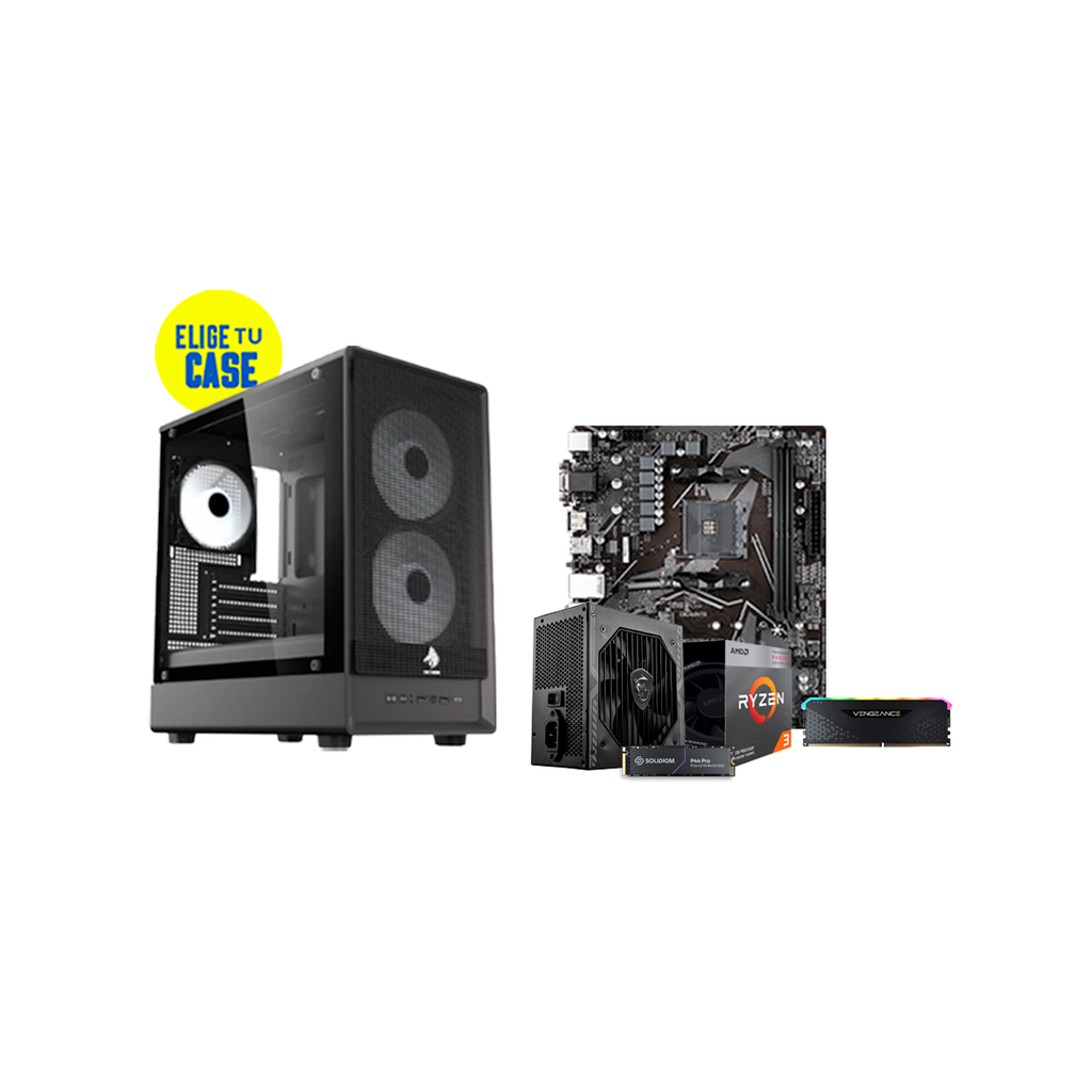 PC Gamer Ryzen 3 3200G A520M DDR4 16GB NVMe 500GB 650W Bronce