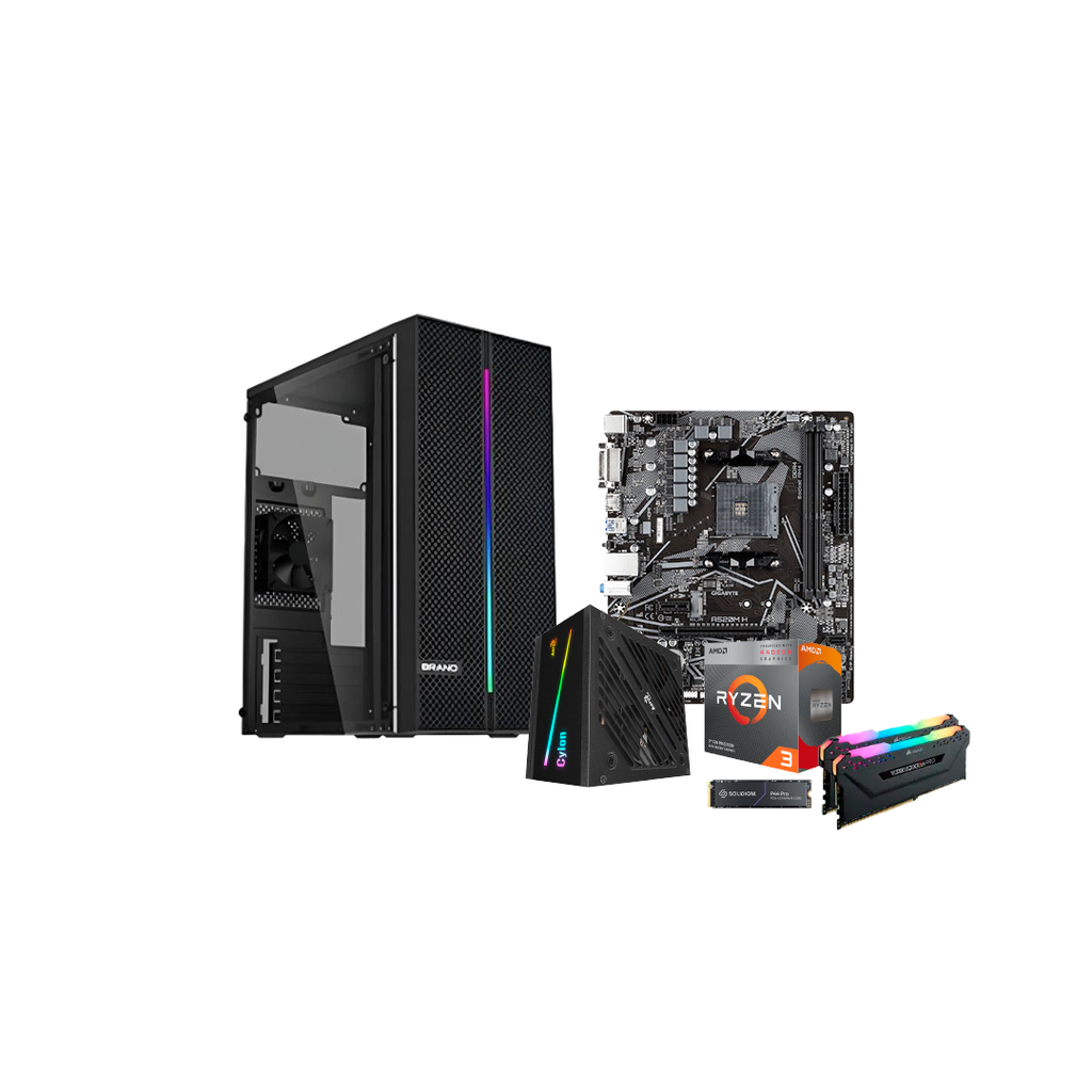 Pc Gamer Ryzen 3 3200G A520M DDR4 16GB NVMe 500GB 600W Bronce