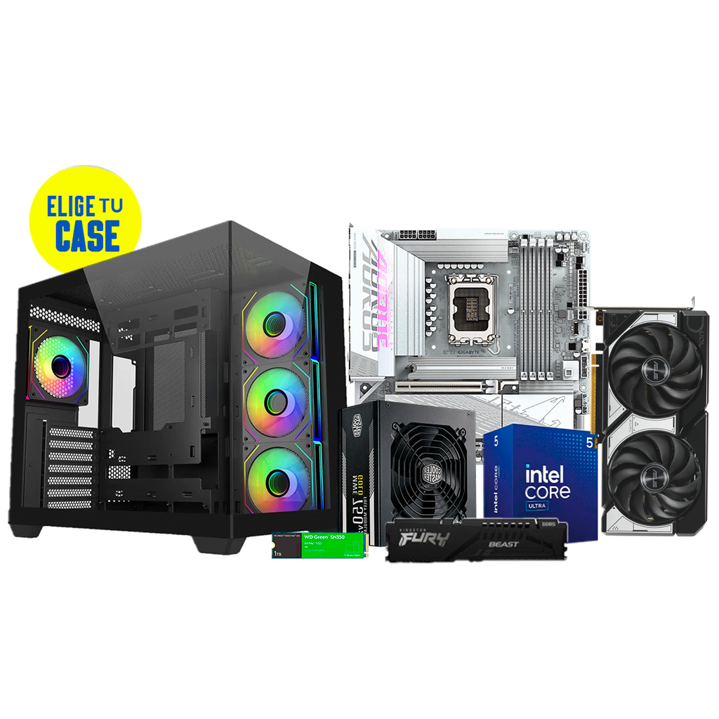 Pc Gamer Ultra Core 5 225F B860M Aorus RTX 5060 DDR5 16GB NVMe 1TB 750W Bronce 