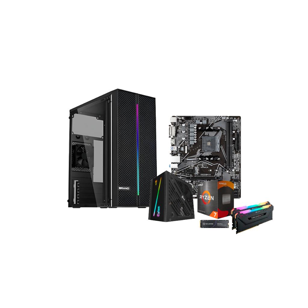 Pc Gamer Ryzen 7 5700G A520M DDR4 16GB NVMe 500GB 600W 80 Bronce 