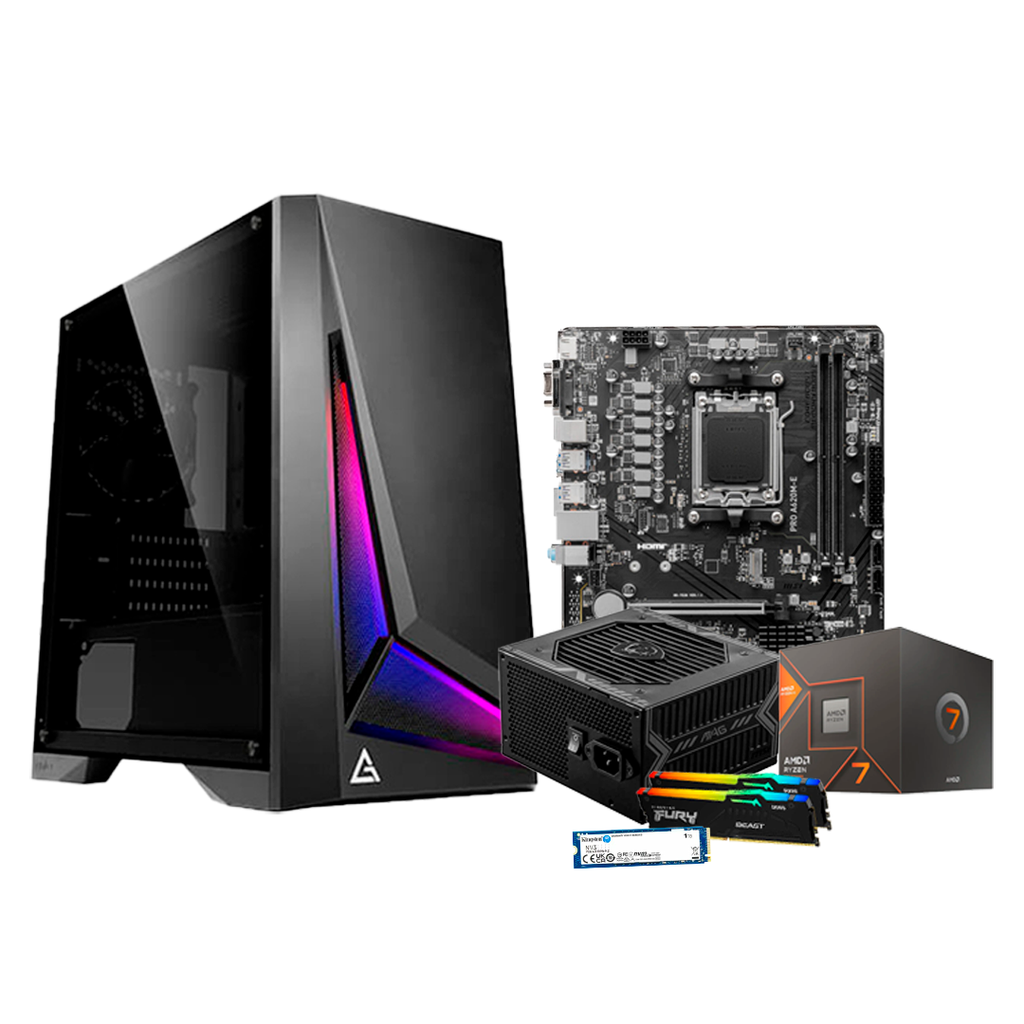 Pc Gamer Ryzen 7 8700G A620M 650W Bronce DDR5 2x8 NVMe 1TB 