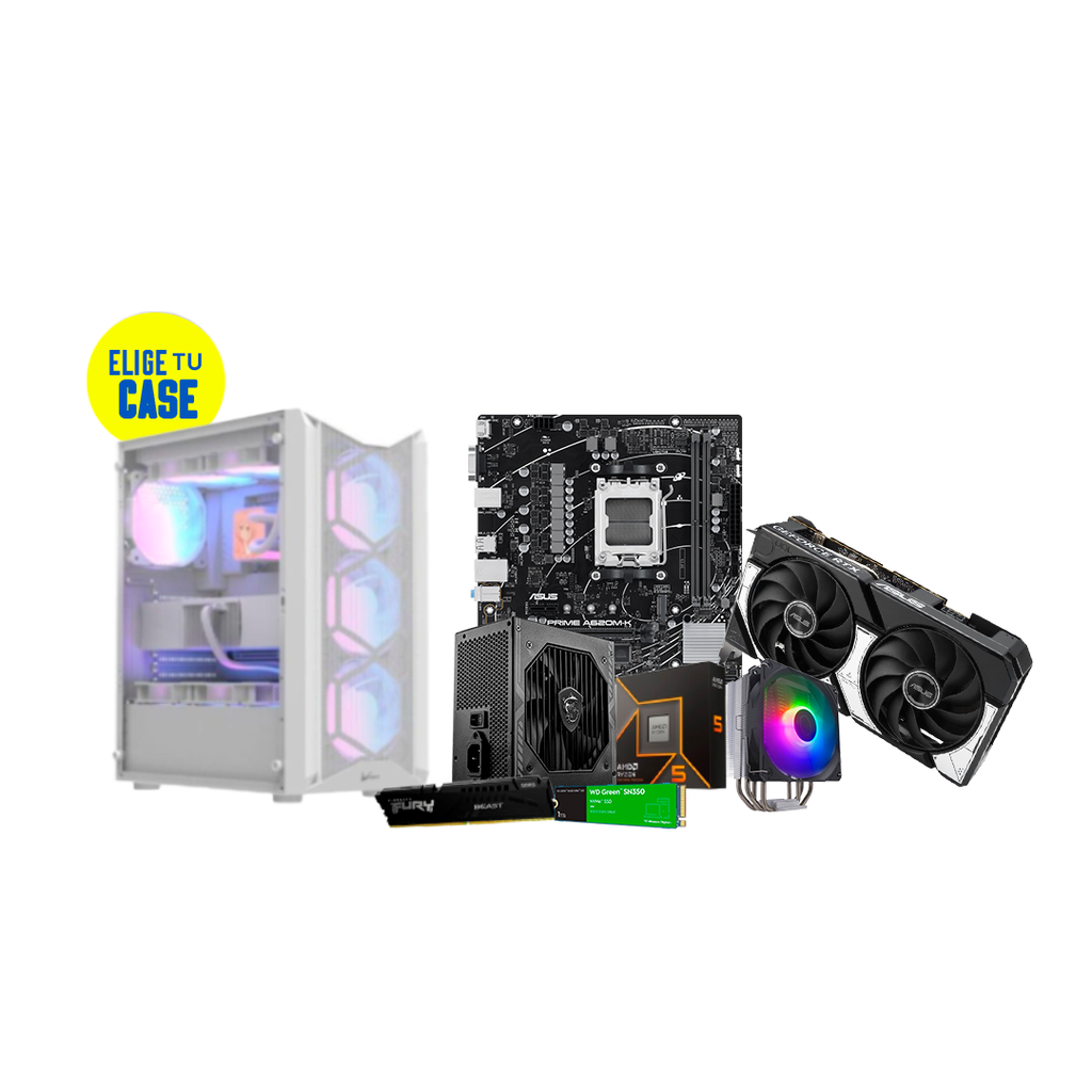 Pc Gamer Ryzen 5 9600X A620M-K RTX 5060 TI DDR5 16GB NVMe 1TB 650W Bronce Hyper 2 12 V3