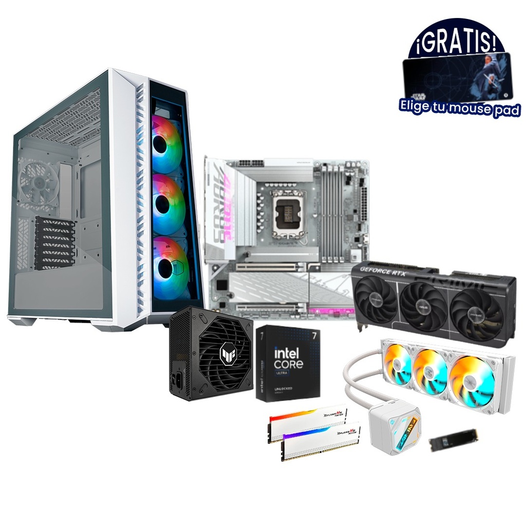 Pc Gamer Ultra 7 265K B860M AORUS RTX 5070 TI DDR5 4x16 NVMe 2TB 1000W Gold Liquida 360mm 