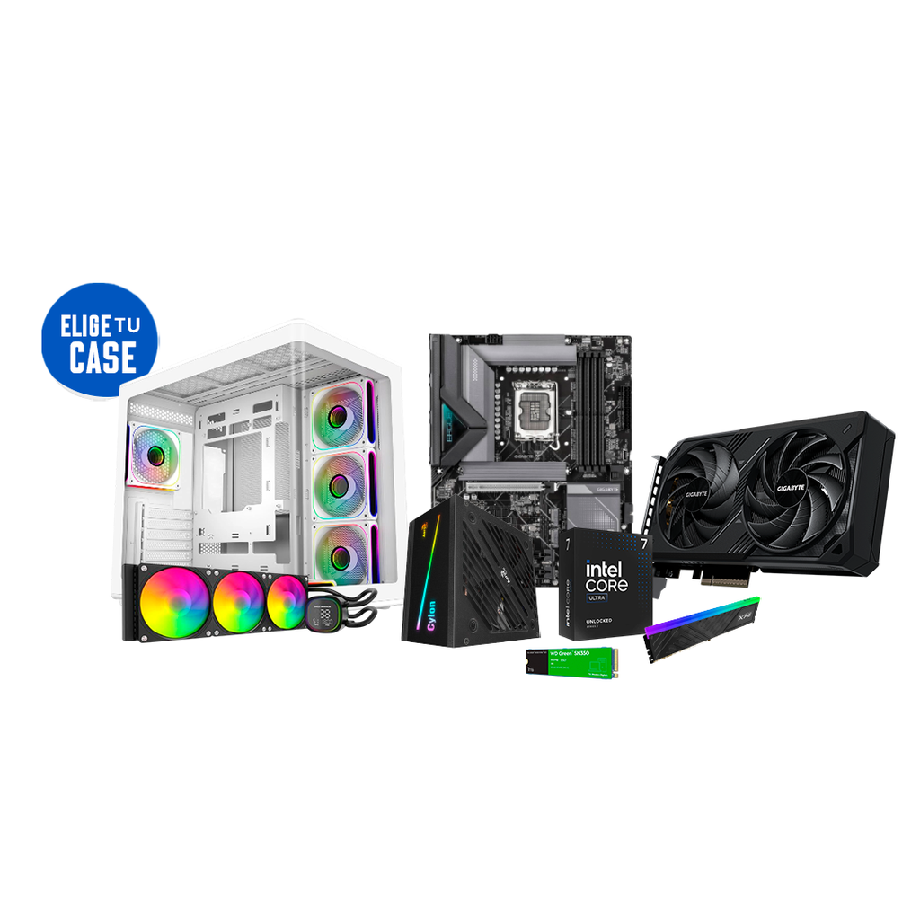 Pc Gamer Intel Core Ulra 7 265K B860M Eagle WiFi RTX 5060ti DDR5 16GB NVMe 1TB 700W Liquida 360mm 