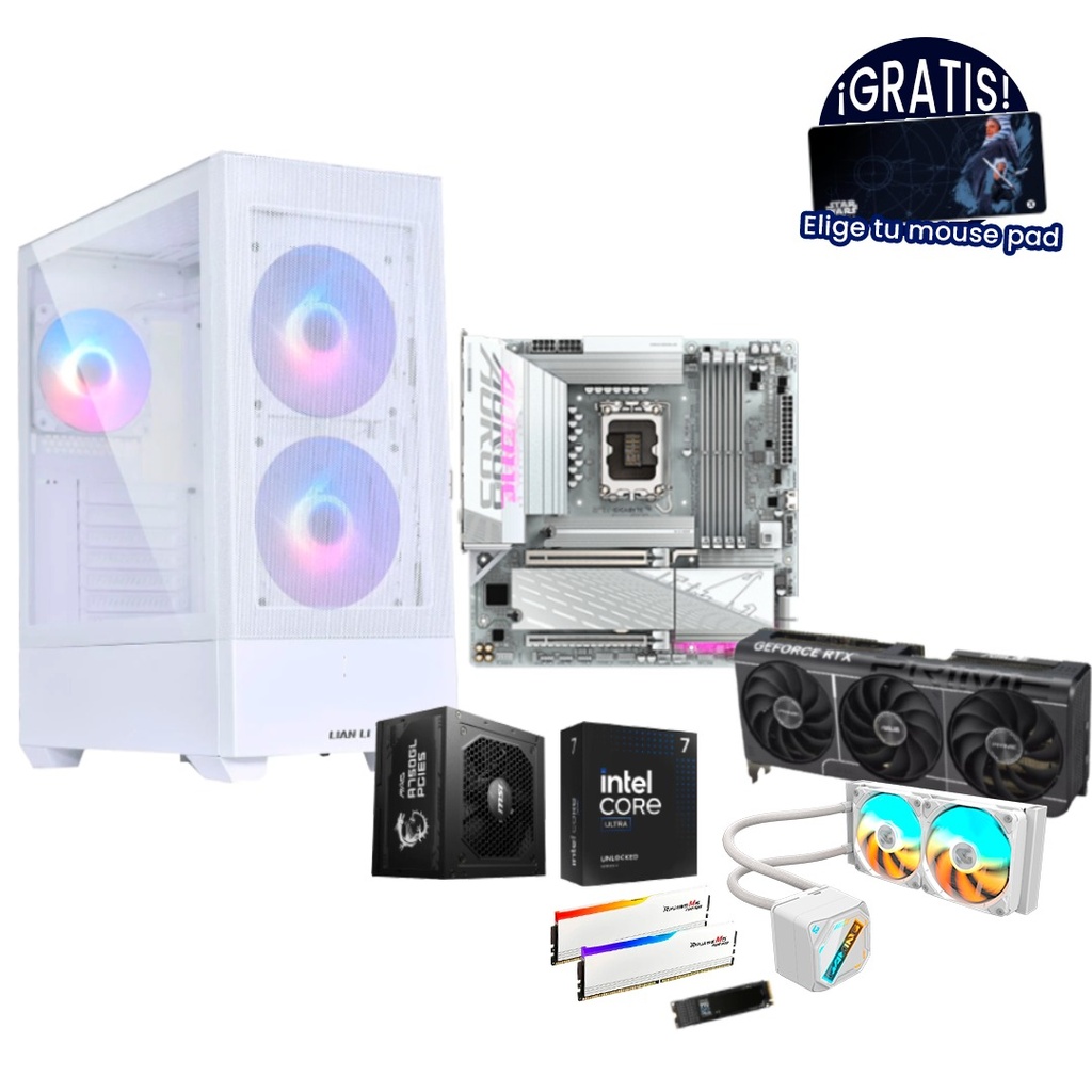 Pc Gamer Intel Core Ulra 7 265K B860M Aorus RTX 5070 DDR5 2x16 NVMe 1TB 750W Gold Liquida 240mm 