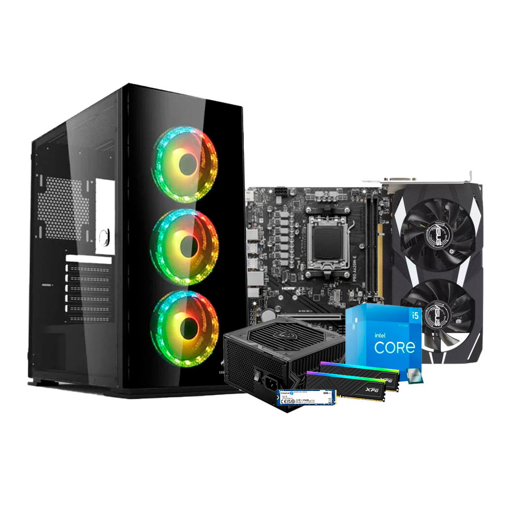 Pc Gamer i5 124000F H610M-G 550W 80 Plus Bronze DDR4 2x8 NVMe 500 GB RTX 3050