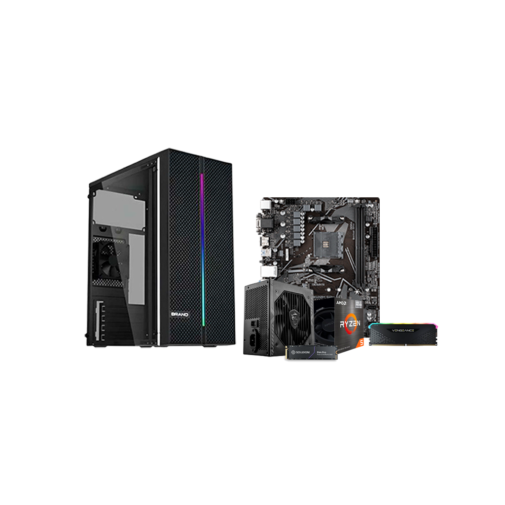 Pc Gamer Ryzen 5 5600GT A520M DDR4 16GB NVMe 500GB 650W 80 Bronce