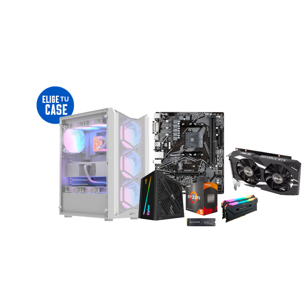 Pc Gamer Ryzen 7 5700G A520M DDR4 2x8 NVMe 1TB 550W Bronce