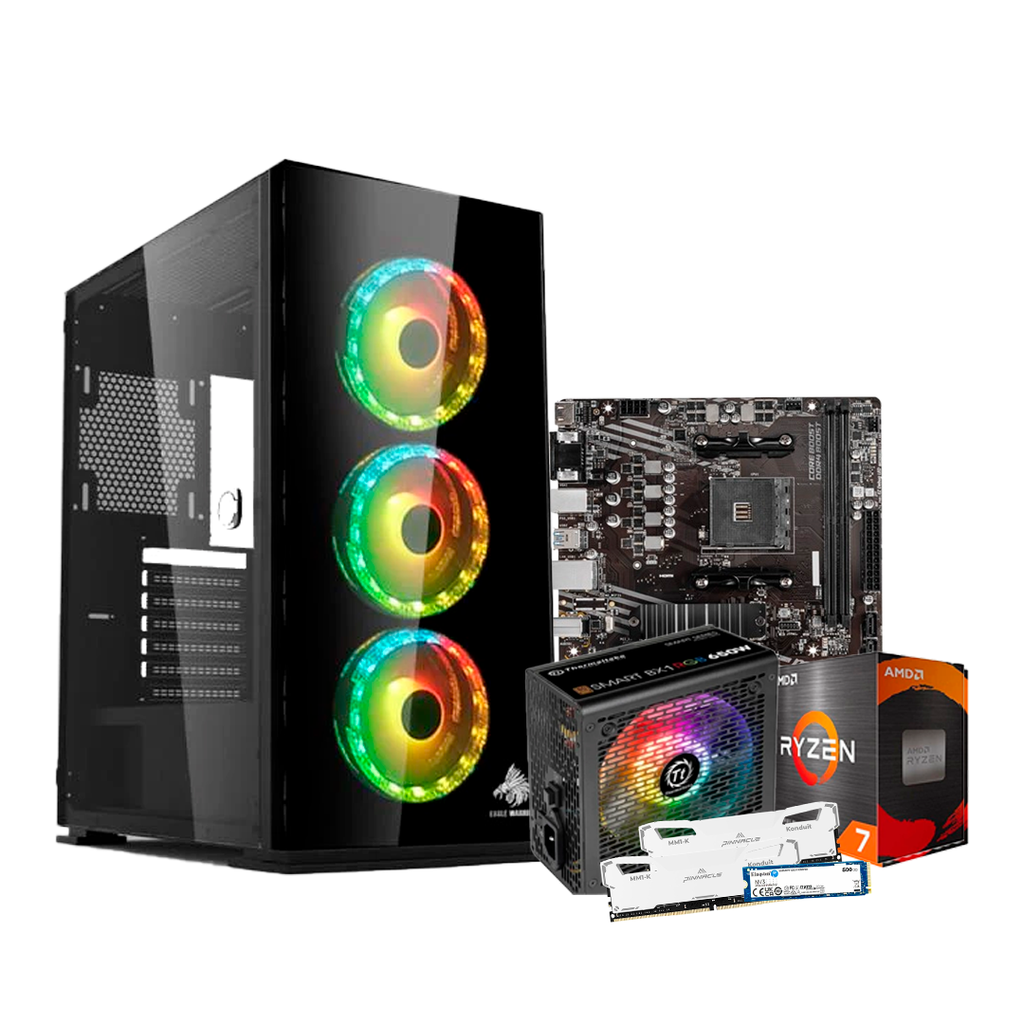 Pc Gamer Ryzen 7 5700GT A520M 650W Bronce 2x8 DDR4 NVMe 500 GB