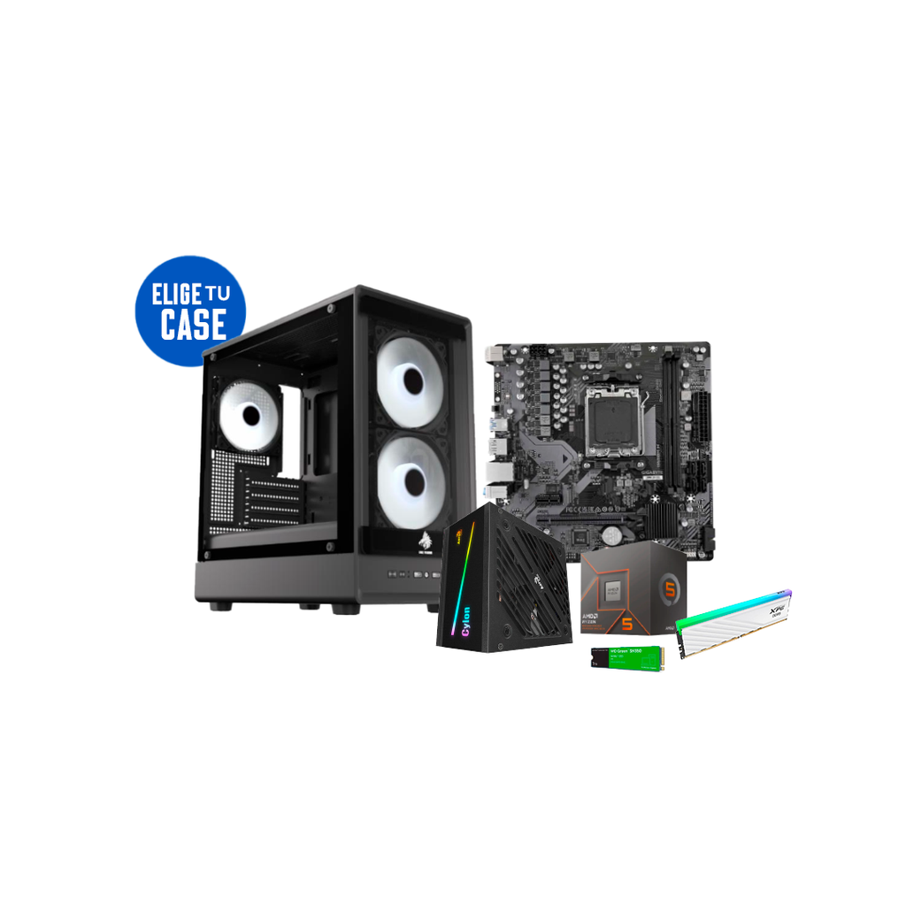 Pc Gamer Ryzen 5 8500G A620M-K DDR5 16GB NVMe 1TB 600W Bronce