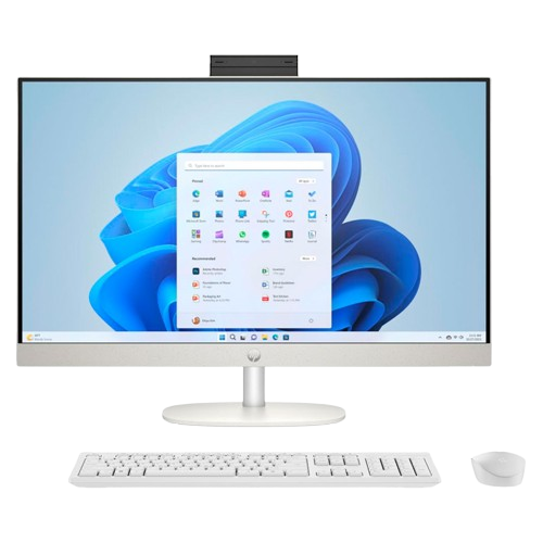 Computadora HP AIO, Ryzen 7-7730U, 8GB RAM, 512GB HDD, W11H, Color Blanco, Teclado Español