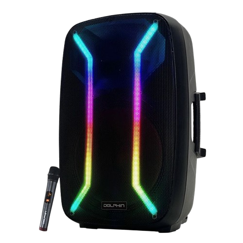 Bocina Dolphin SPX 2115 Elite pro 15 Bluetooth con microfono 80 RMS Color Negro
