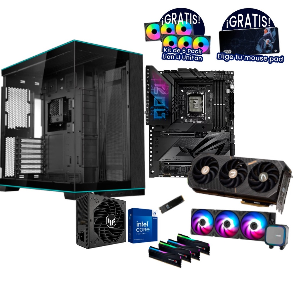 Pc Gamer i9 14900KF Z790 ROG Maximus RTX 5090 DDR5 4x16 NVMe 2TB 1000W Gold Liquida 360mm 