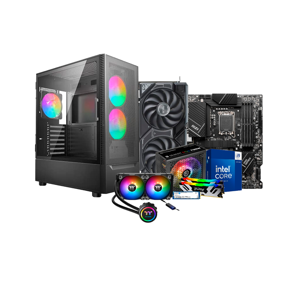 Pc Gamer i9 14900KF Z790-P 700W Whit DDR5 2x16 NVMe 1TB RTX 4060 Liquida 240mm