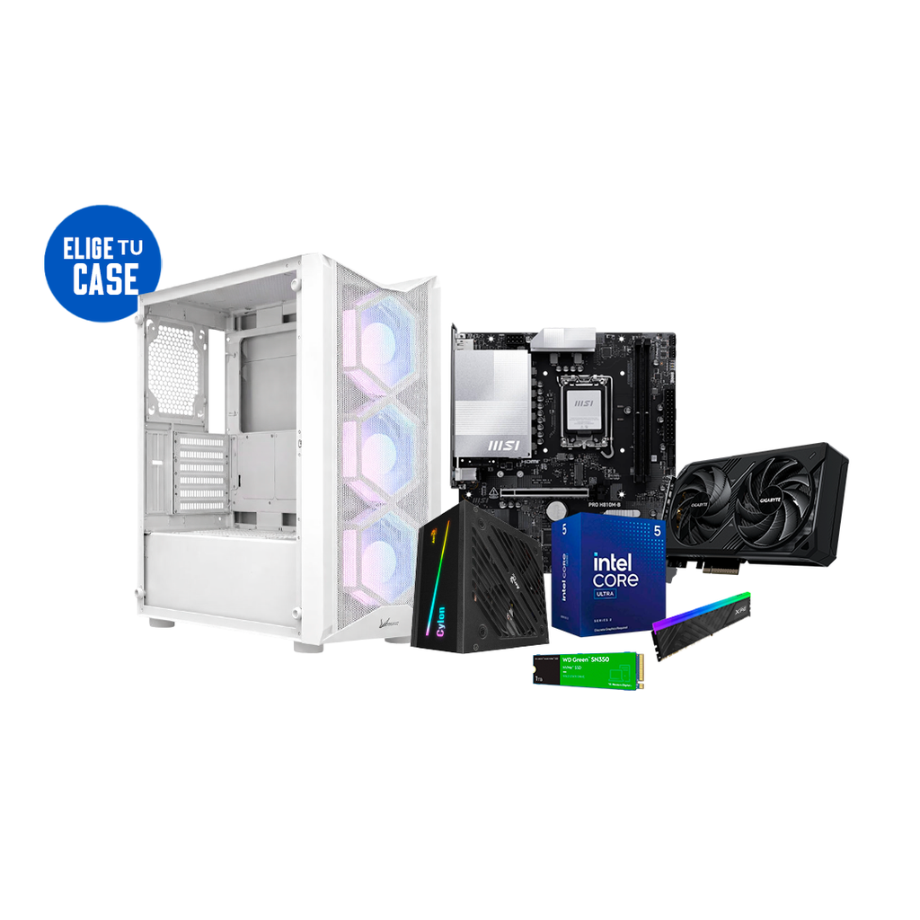 Pc Gamer Ultra Core  5 225F H810M-B MSI RTX 5060 RAM 16GB DDR5 NVMe 1TB 650W Bronce