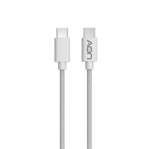 Cable USB-C a USB-C AON AO-CB-5011 2 Metros Trenzado Blanco