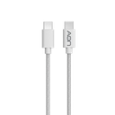 Cable USB-C a USB-C AON AO-CB-5011 2 Metros Trenzado Blanco
