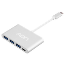 Adaptador USB-C a USB, USB-C AO-AD-1009 Macho-Hembra Plateado