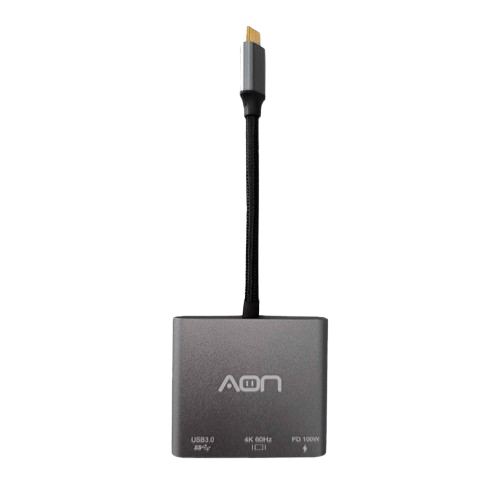 Adaptador USB-C a HDMI AON AO-AD-1017 Macho-Hembra Negro