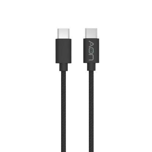 Cable USB-C a USB-C AON AO-CB-5014 1 Metro Negro 5Gbps 65W