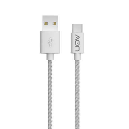 Cable USB a USB-C AON AO-CB-4001 3.5 Metros Trenzado Blanco
