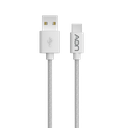 Cable USB a USB-C AON AO-CB-4001 3.5 Metros Trenzado Blanco