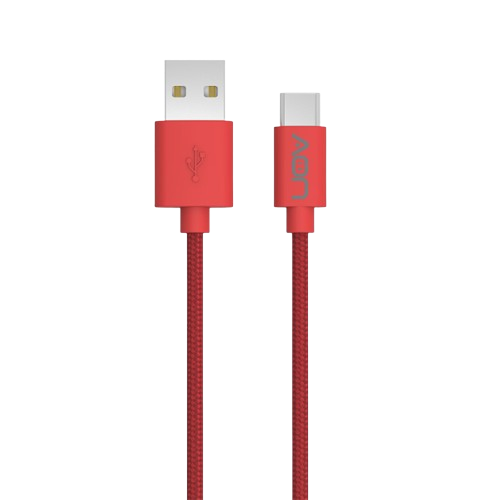 Cable USB a USB-C AON AO-CB-4002 3.5 Metros Trenzado Rojo