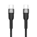 Cable USB-C a USB-C Argom ARG-CB-0049BK 1.8 Metros Trenzado Negro