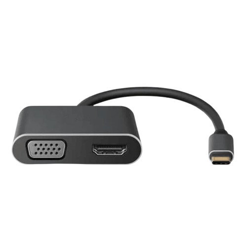 Hub AON 2-en-1 AO-AD-1007 USB-C a HDMI y VGA Negro