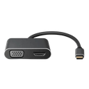Hub AON 2-en-1 AO-AD-1007 USB-C a HDMI y VGA Negro